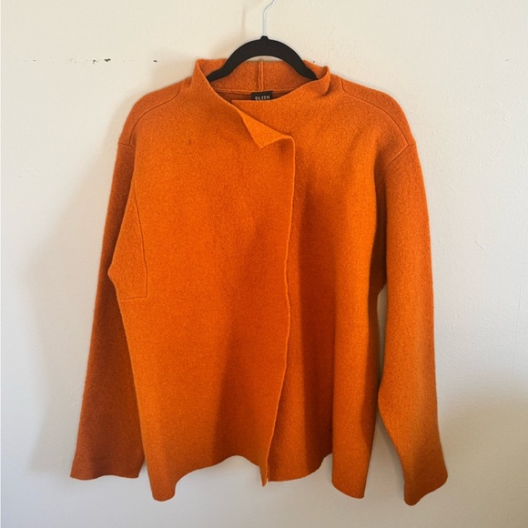 Eileen Fisher Wool Orange Jacket - Picture 3 of 9